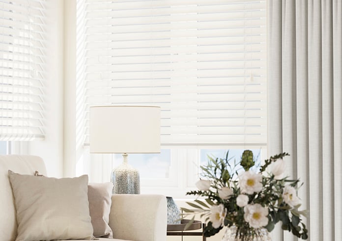 Ecowood, Cotton White Satin - Motorised Venetian Blind - Image 5